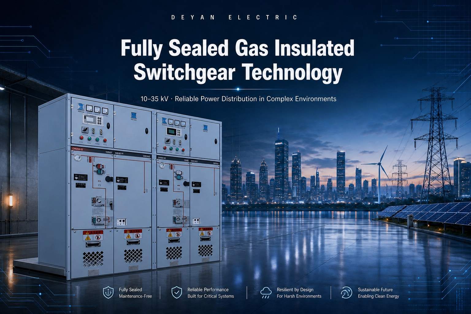 Tecnologia dei quadri di comando isolati in gas completamente sigillati che consente una distribuzione affidabile dell'energia in ambienti complessi