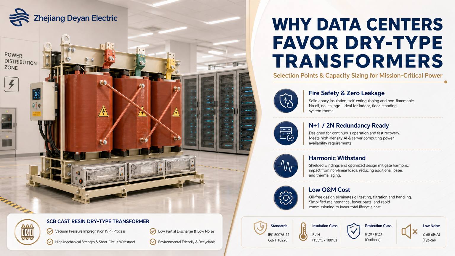 Perché i data center preferiscono i trasformatori a secco?